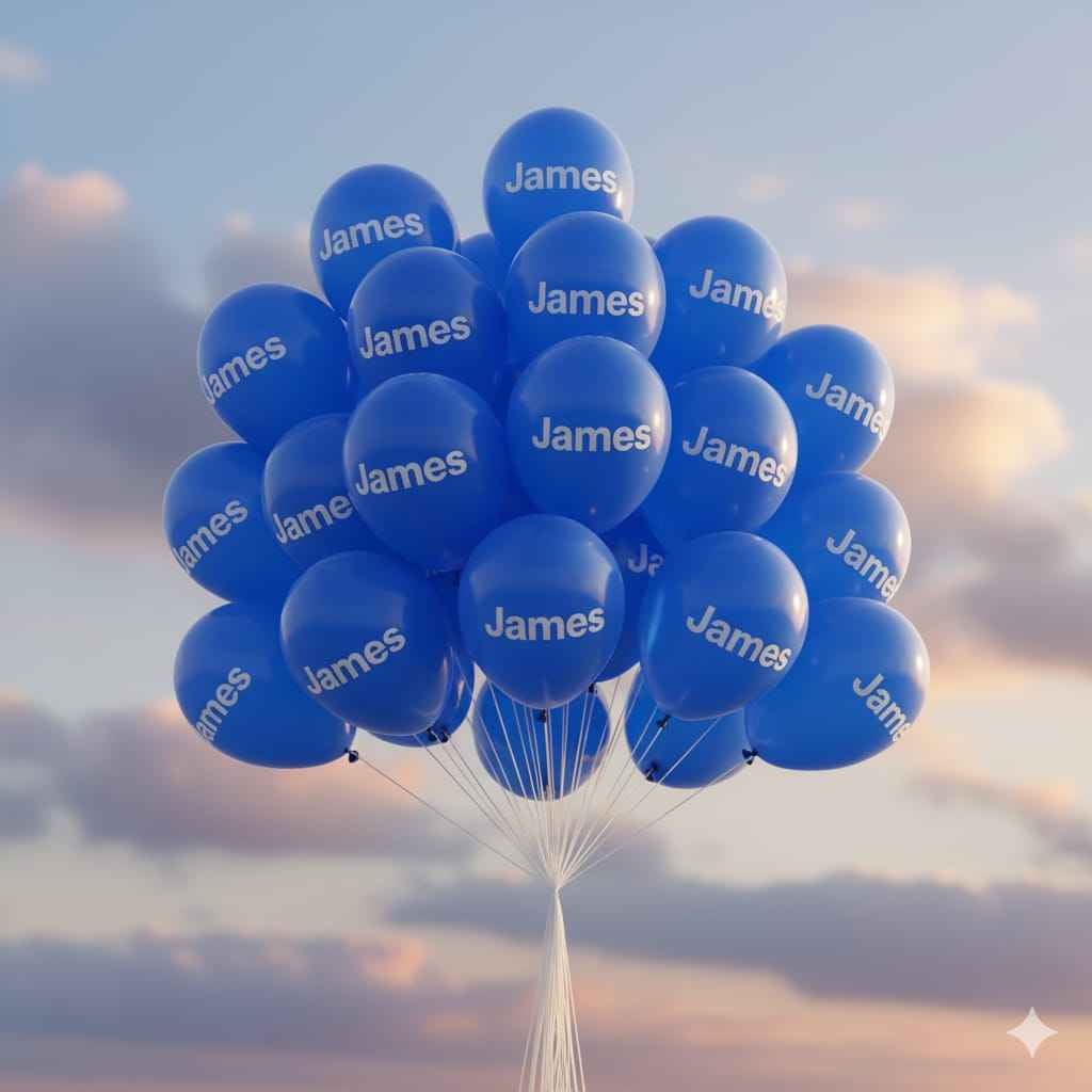 Custom Blue Balloon with Name - Personalized Balloon for Any Occasion