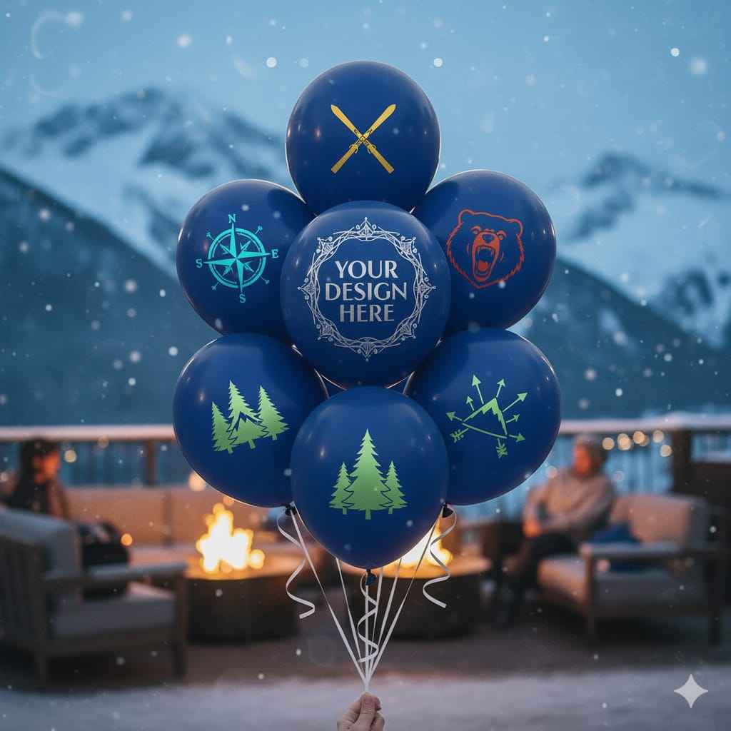 Custom Design Printed Balloon Blue for Your Special Events