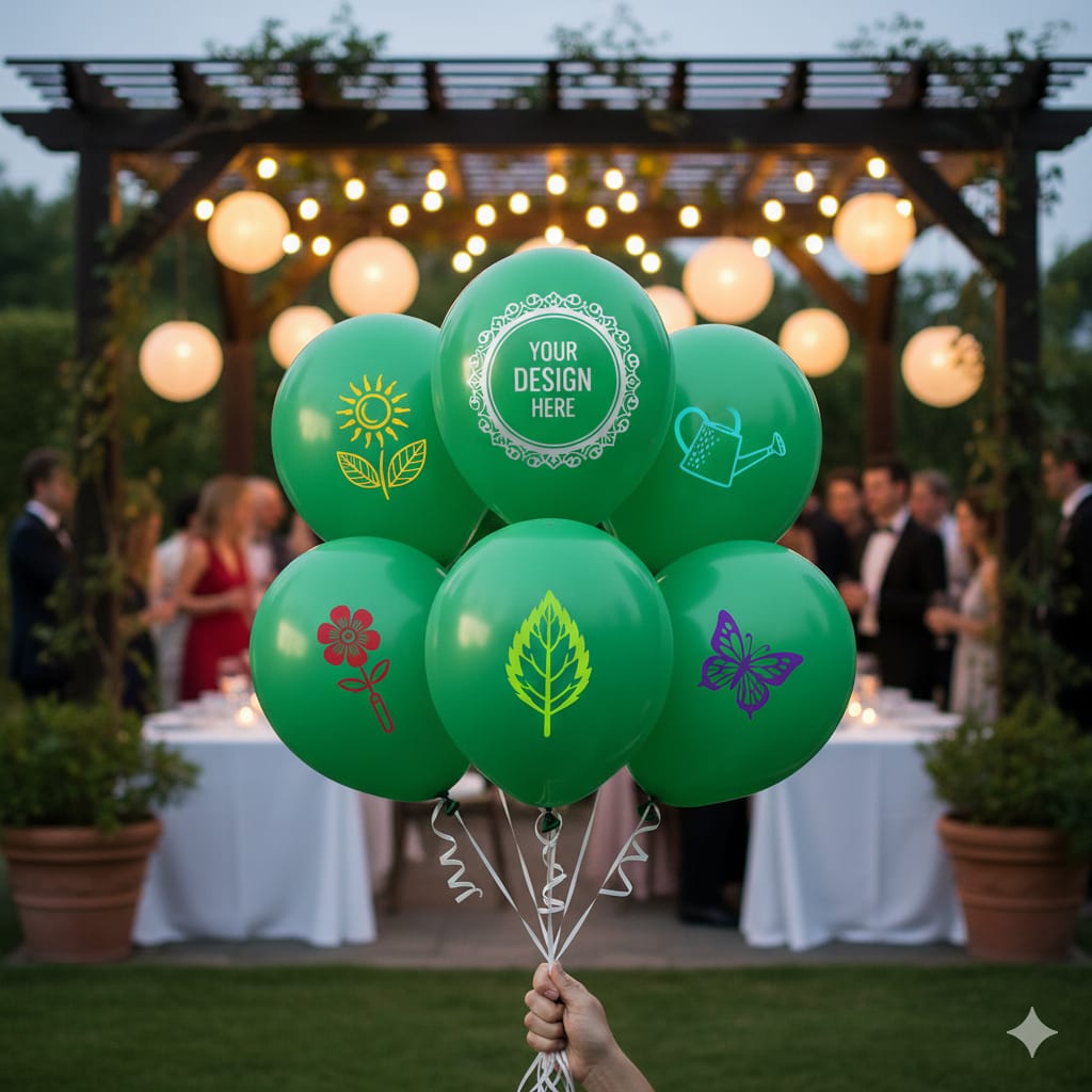 Custom Design Printed Balloon Green - Create Your Unique Celebration Decor