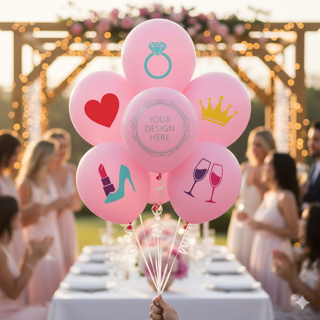 Custom Design Printed Balloon Pink - Unique Celebratory Decor