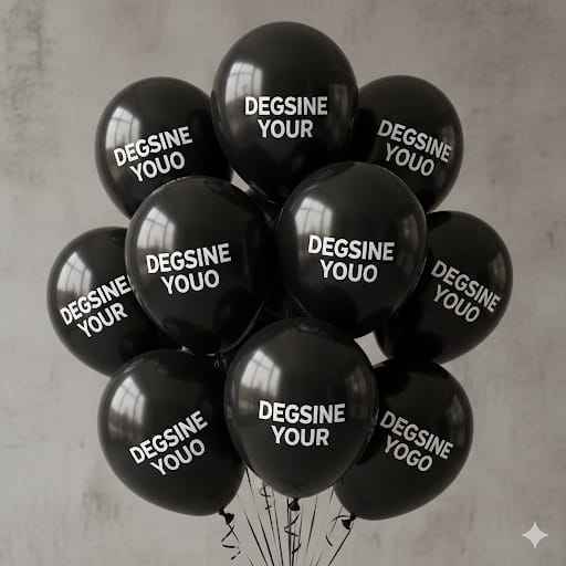 Custom Design Printed Balloon Black - Unique Personalized Decor for Any Occasion