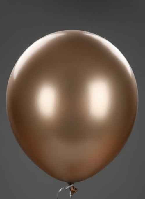 Custom Name Printed Metallic Copper Chrome Balloon for Unique Celebrations