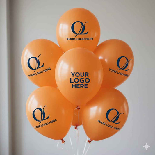 Custom Logo Printed Balloon Orange - Your Unique Branding Solution
