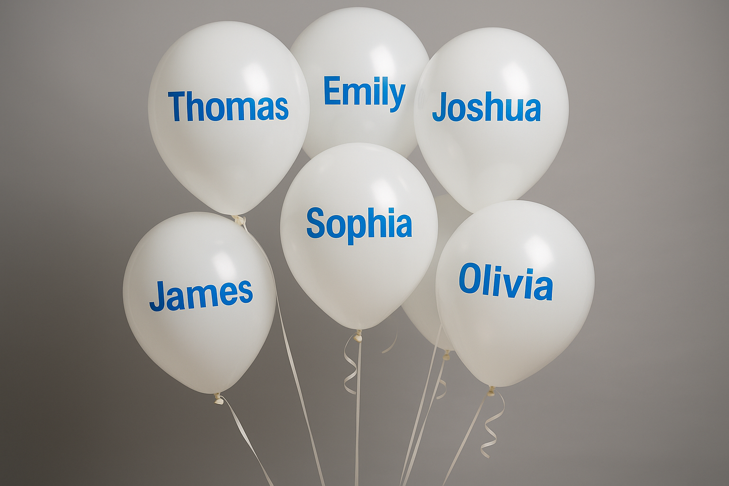 Custom Name Print Balloons for Personalized Celebrations - White Balloon Design