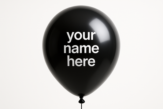 Custom Printed Black Balloon for Personalized Celebrations and Unique Events