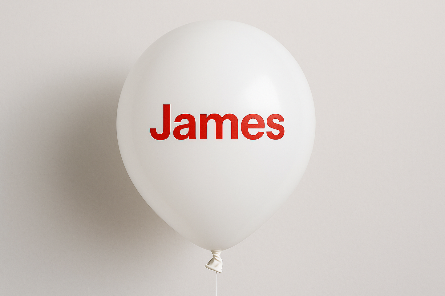 Custom Name Print Balloons for Personalized Celebrations - White Balloon Design
