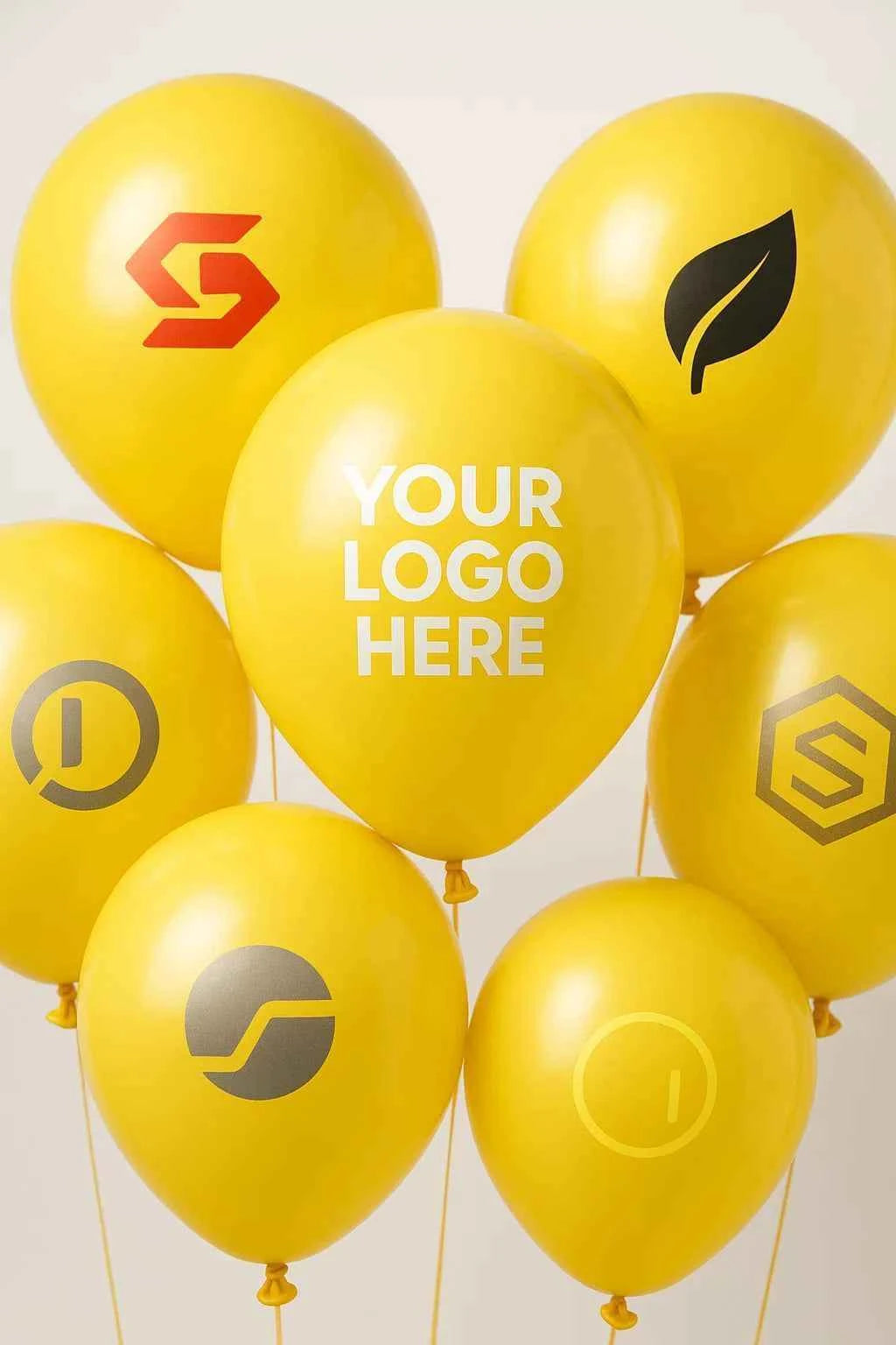 Custom Logo Printed Balloon Yellow for Your Brand Promotion