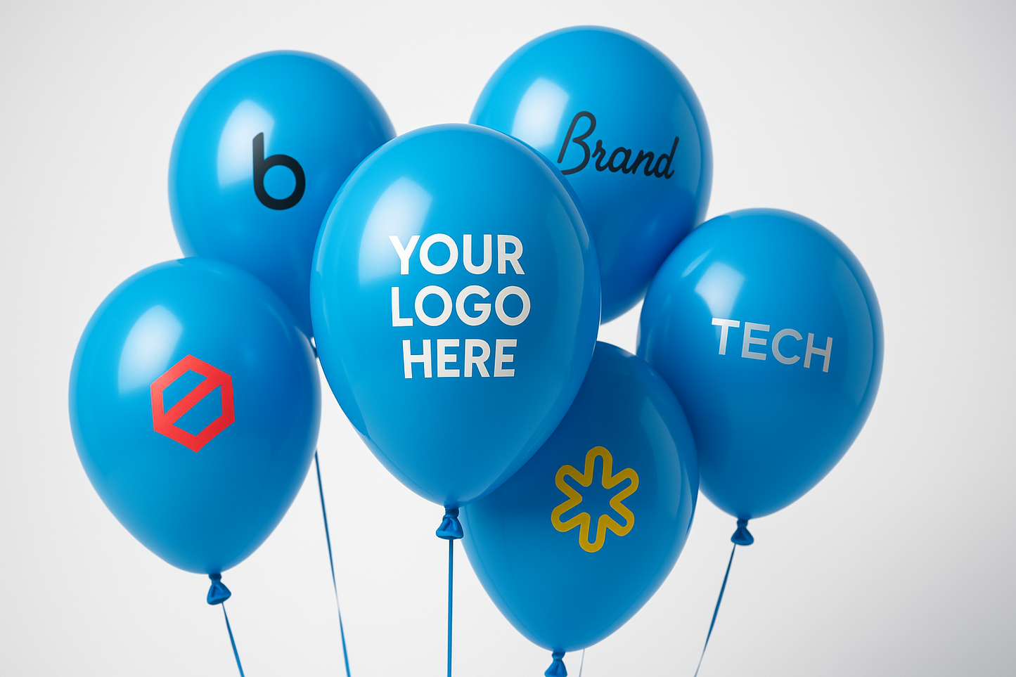 Custom Logo Printed Balloon Blue – Perfect for Promotions and Events