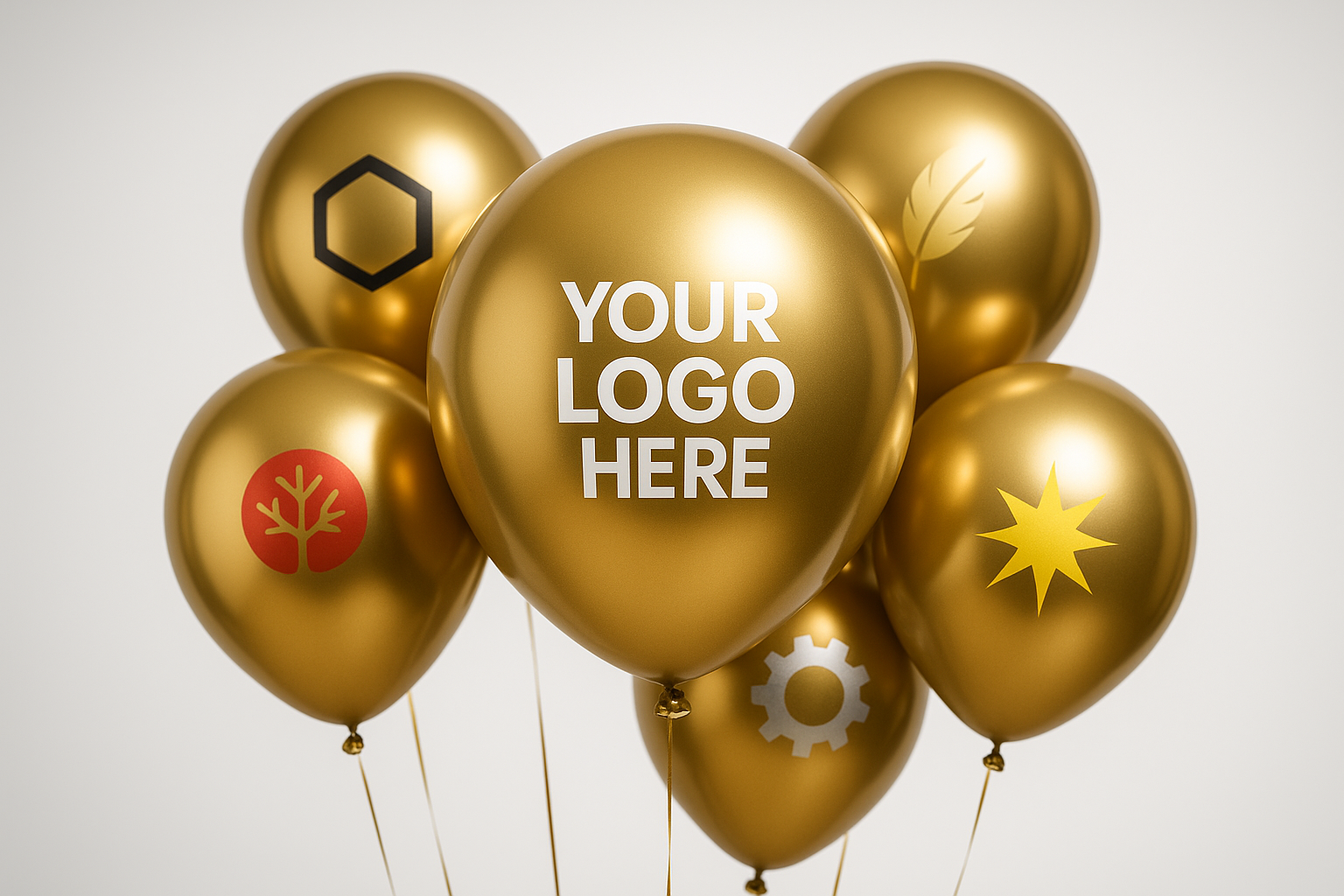 Custom Logo Printed Balloon Golden - Perfect for Events and Branding