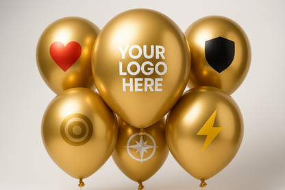 Custom Logo Printed Balloon Golden - Perfect for Events and Branding
