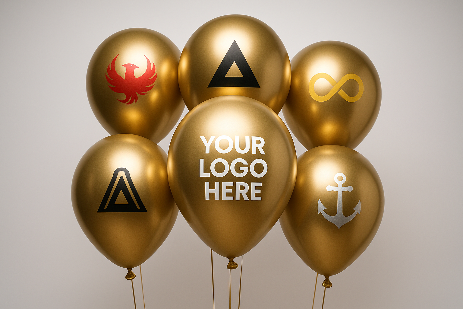 Custom Logo Printed Balloon Golden - Perfect for Events and Branding