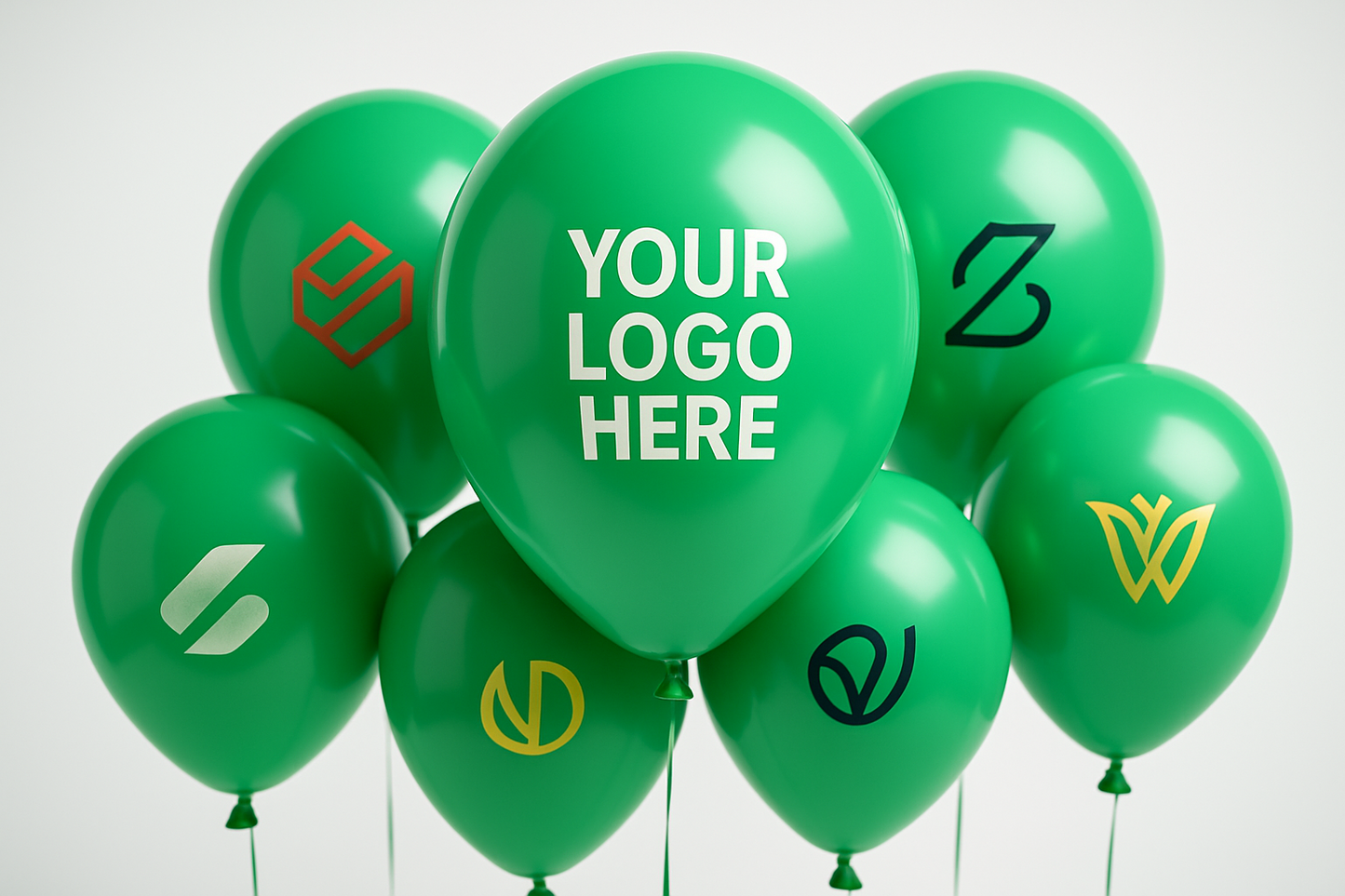 Custom Logo Printed Balloon Green for Unique Branding and Events