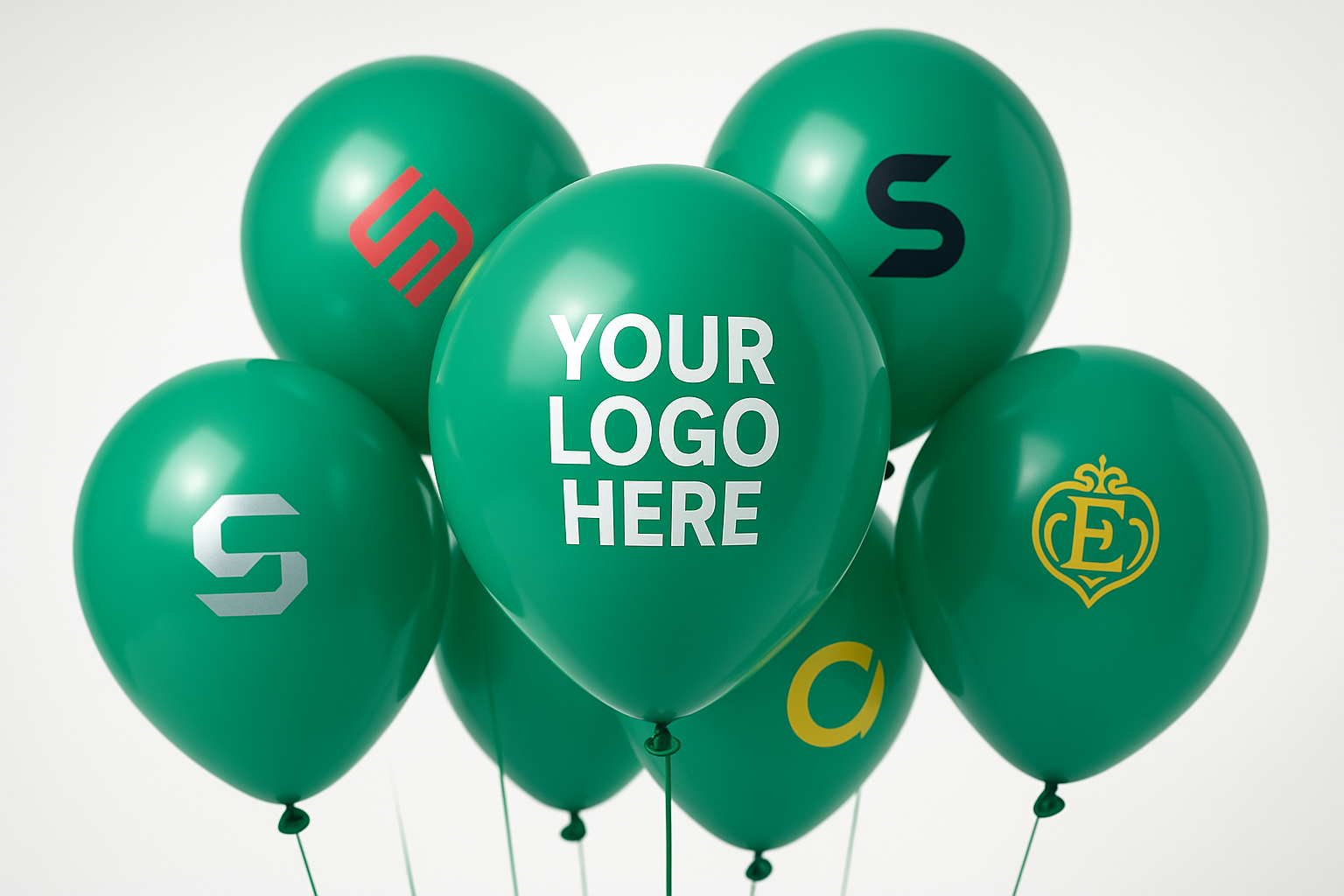 Custom Logo Printed Balloon Green for Unique Branding and Events