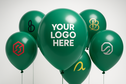 Custom Logo Printed Balloon Green for Unique Branding and Events