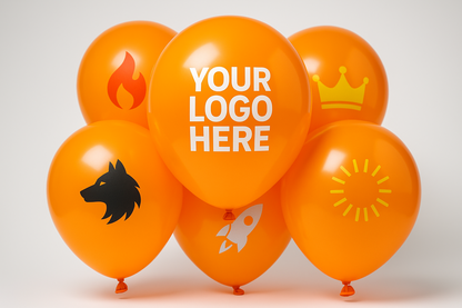 Custom Logo Printed Balloon Orange - Your Unique Branding Solution
