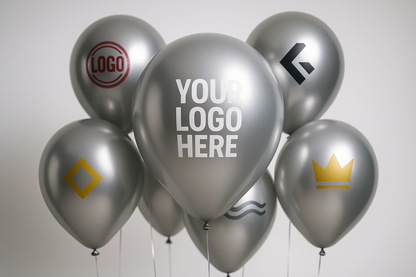 Custom Logo Printed Balloon Silver for Unique Branding Solutions