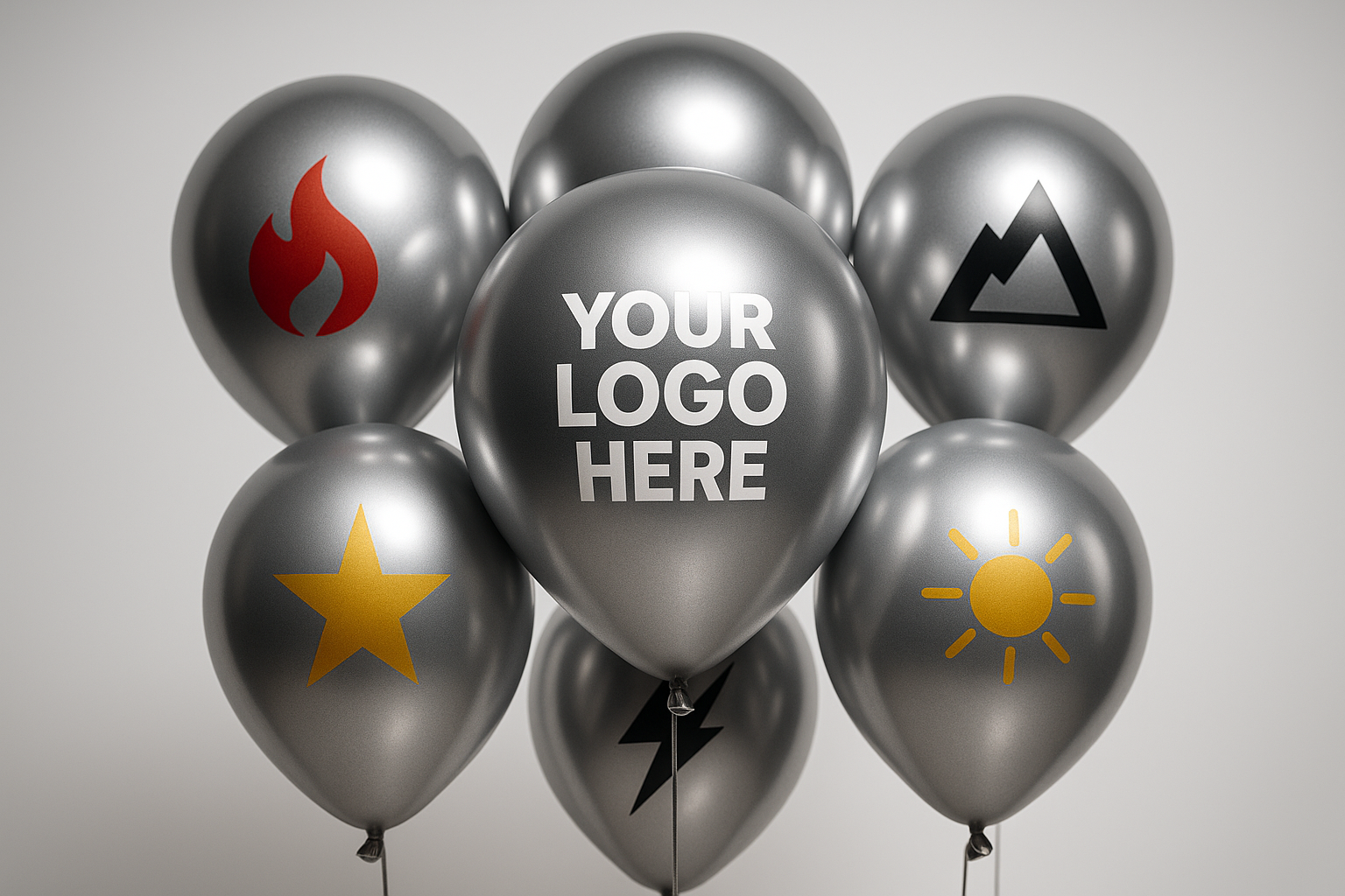 Custom Logo Printed Balloon Silver for Unique Branding Solutions
