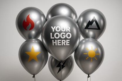 Custom Logo Printed Balloon Silver for Unique Branding Solutions