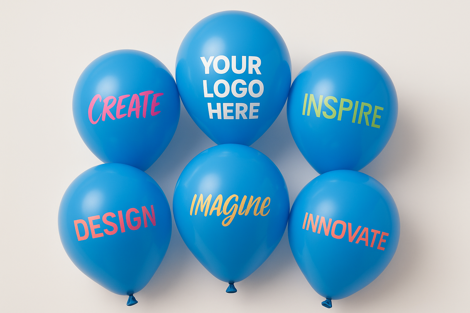 Custom Logo Printed Balloon Blue – Perfect for Promotions and Events