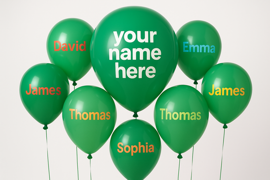 Custom Name Printed Green Balloon for Unique Celebrations