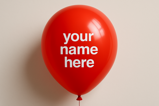 Custom Name Printed Red Balloon for Unique Celebrations