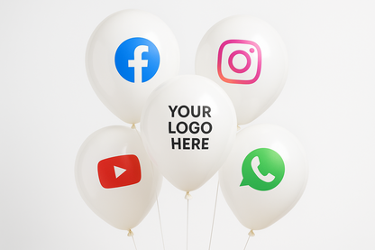 Custom Logo Printed Balloon White - Perfect for Promotions and Events