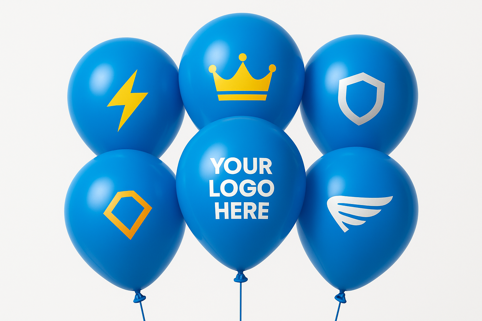 Custom Logo Printed Balloon Blue – Perfect for Promotions and Events