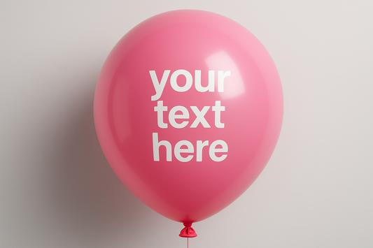 Custom Printed Pink Balloon with Name - Personalized Party Decor