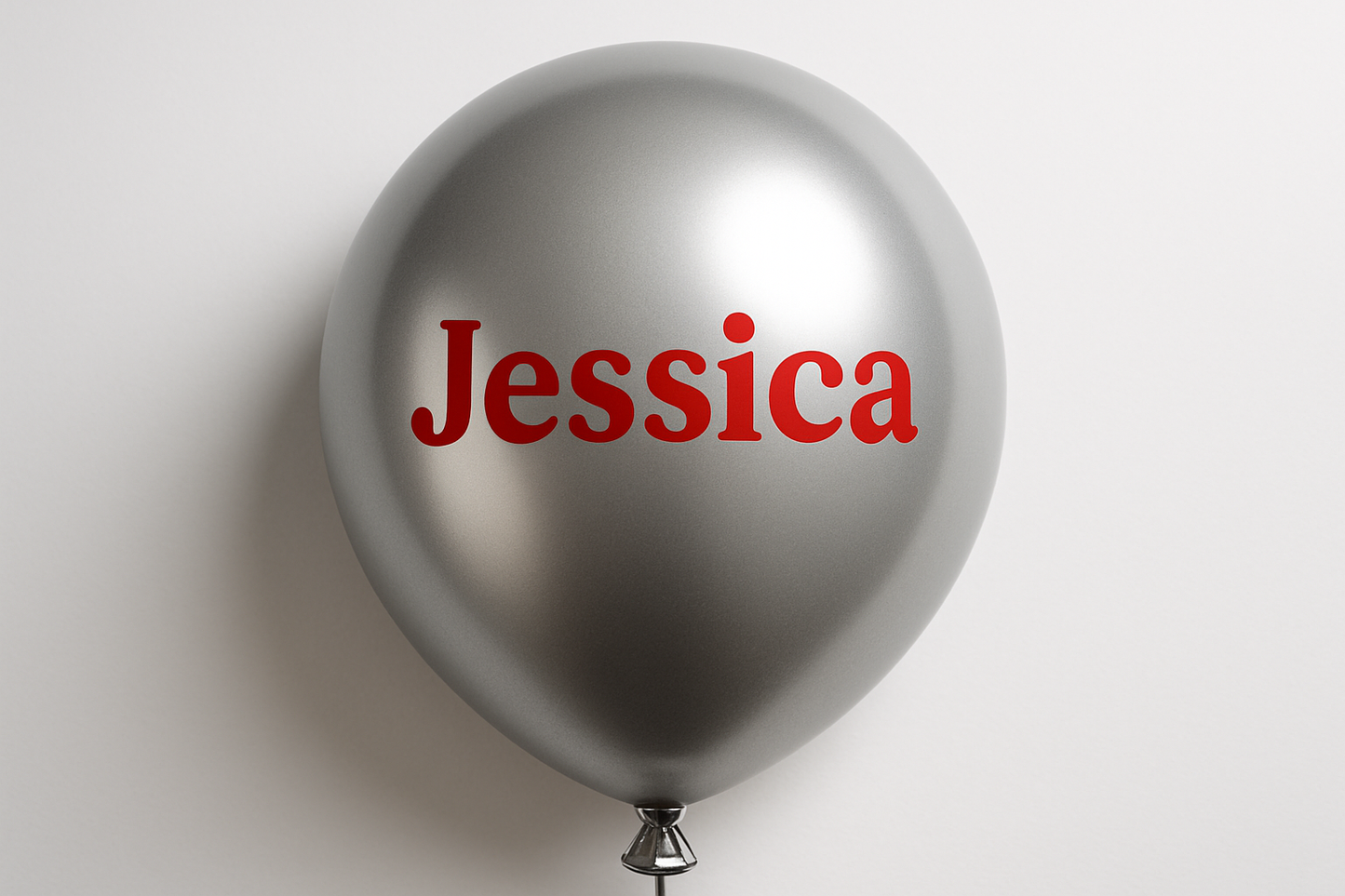 Custom Name Printed Silver Chrome Balloon for Unique Celebrations
