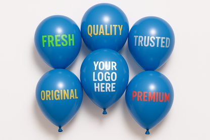Custom Logo Printed Balloon Blue – Perfect for Promotions and Events