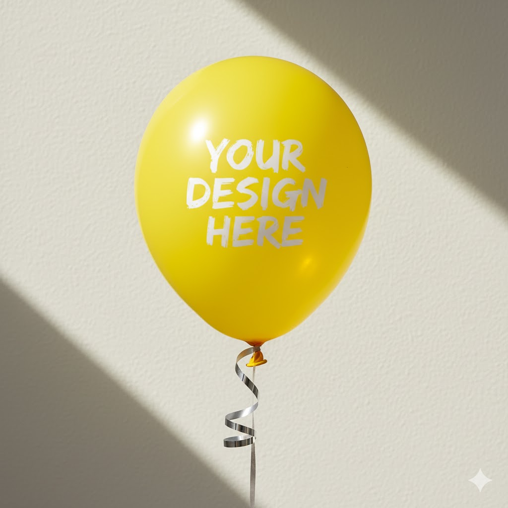 Custom Design Printed Balloon Yellow - Unique Party Decorations