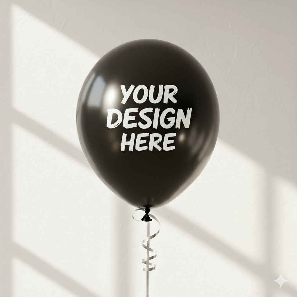 Custom Design Printed Balloon Black - Unique Personalized Decor for Any Occasion
