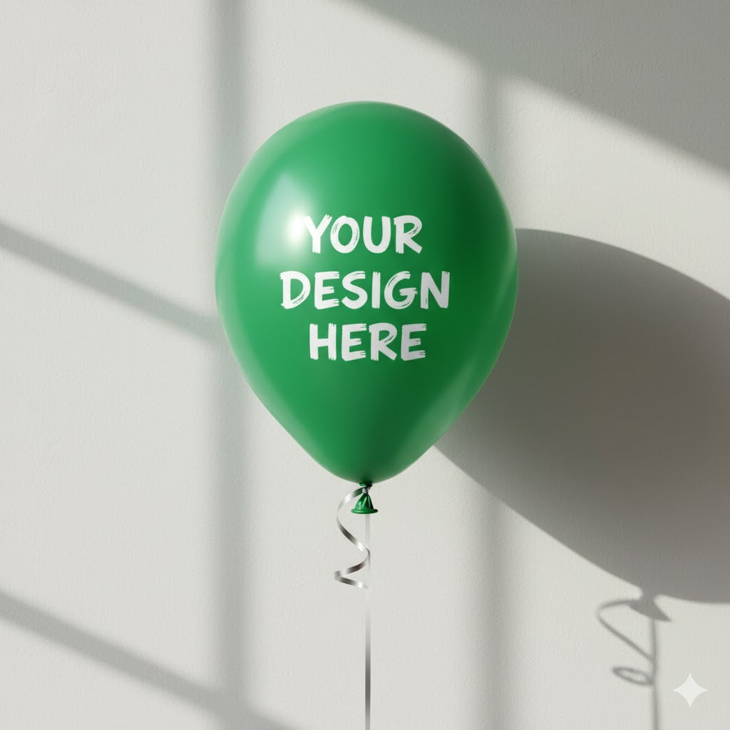 Custom Design Printed Balloon Green - Create Your Unique Celebration Decor