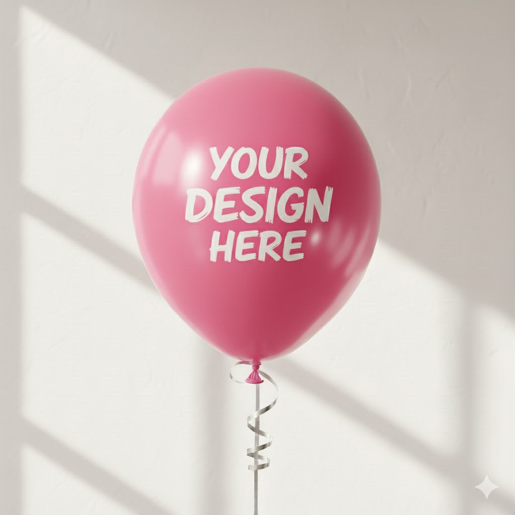 Custom Design Printed Balloon Pink - Unique Celebratory Decor