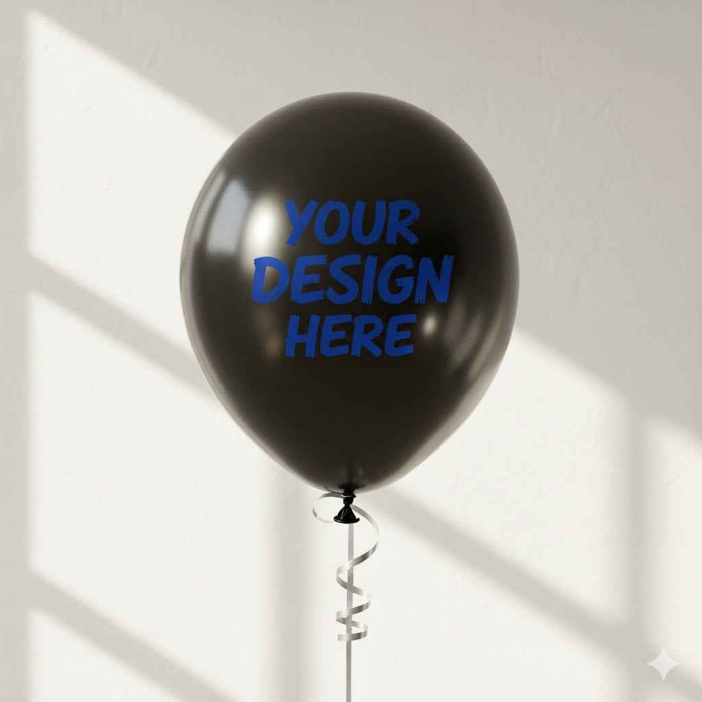 Custom Design Printed Balloon Black - Unique Personalized Decor for Any Occasion
