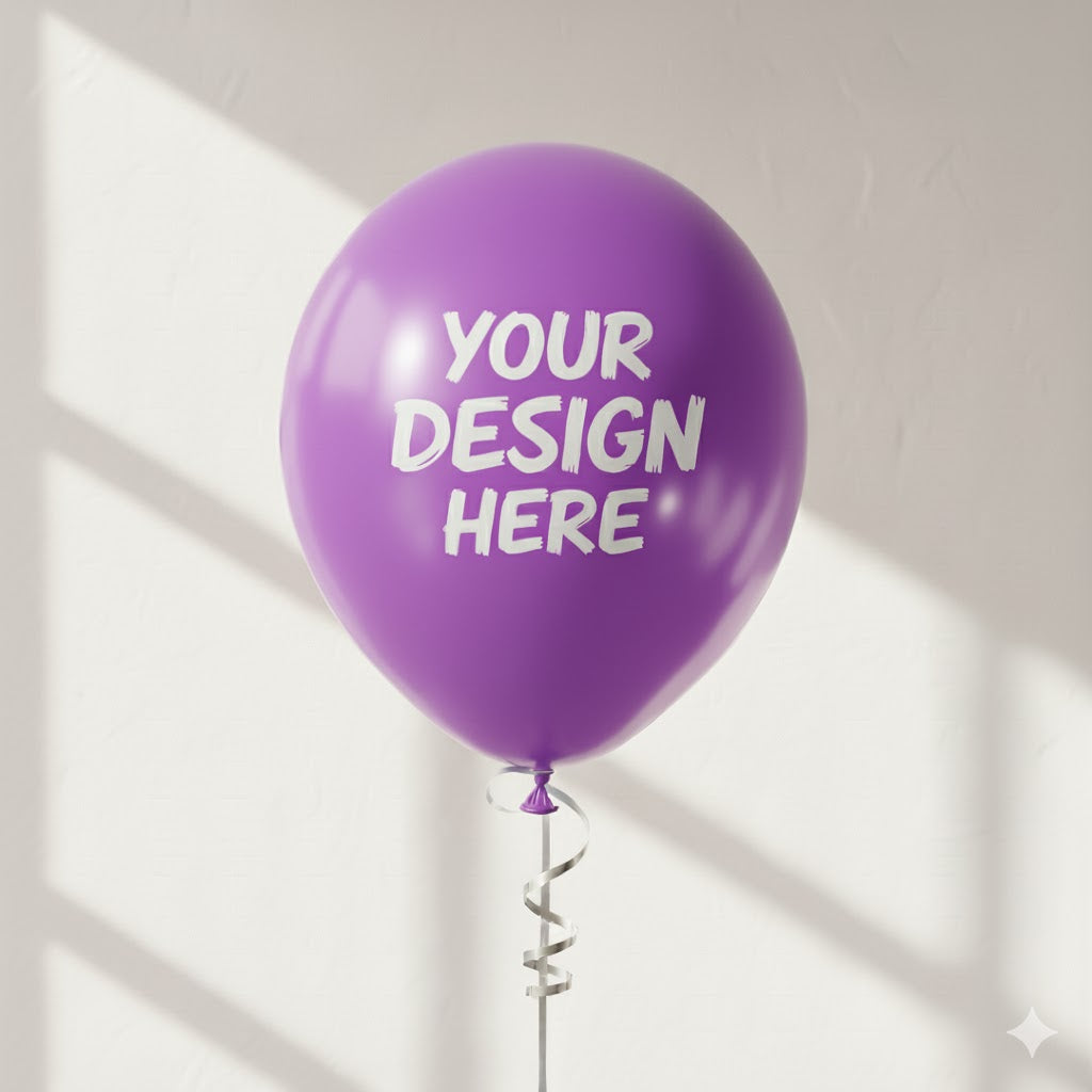 Custom Design Printed Balloon Purple for Every Celebration
